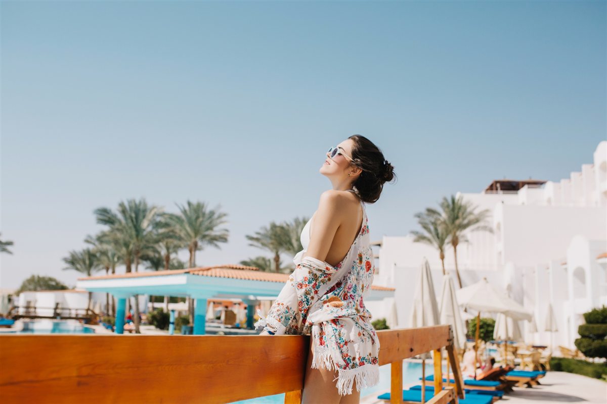 Glass-bottom boat trip in clear Red Sea water